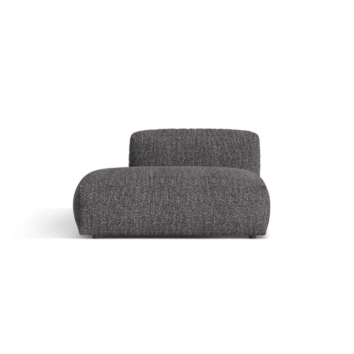 Martina Modulares Sofa Sitzelement, Linke Seite, aus Boucle in Anthrazit (Monet Anthracite), 133x106 cm von Micadoni – Bild 1