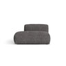 Martina Modulares Sofa Sitzelement, Linke Seite, aus Boucle in Anthrazit (Monet Anthracite), 133x106 cm von Micadoni – Bild 1
