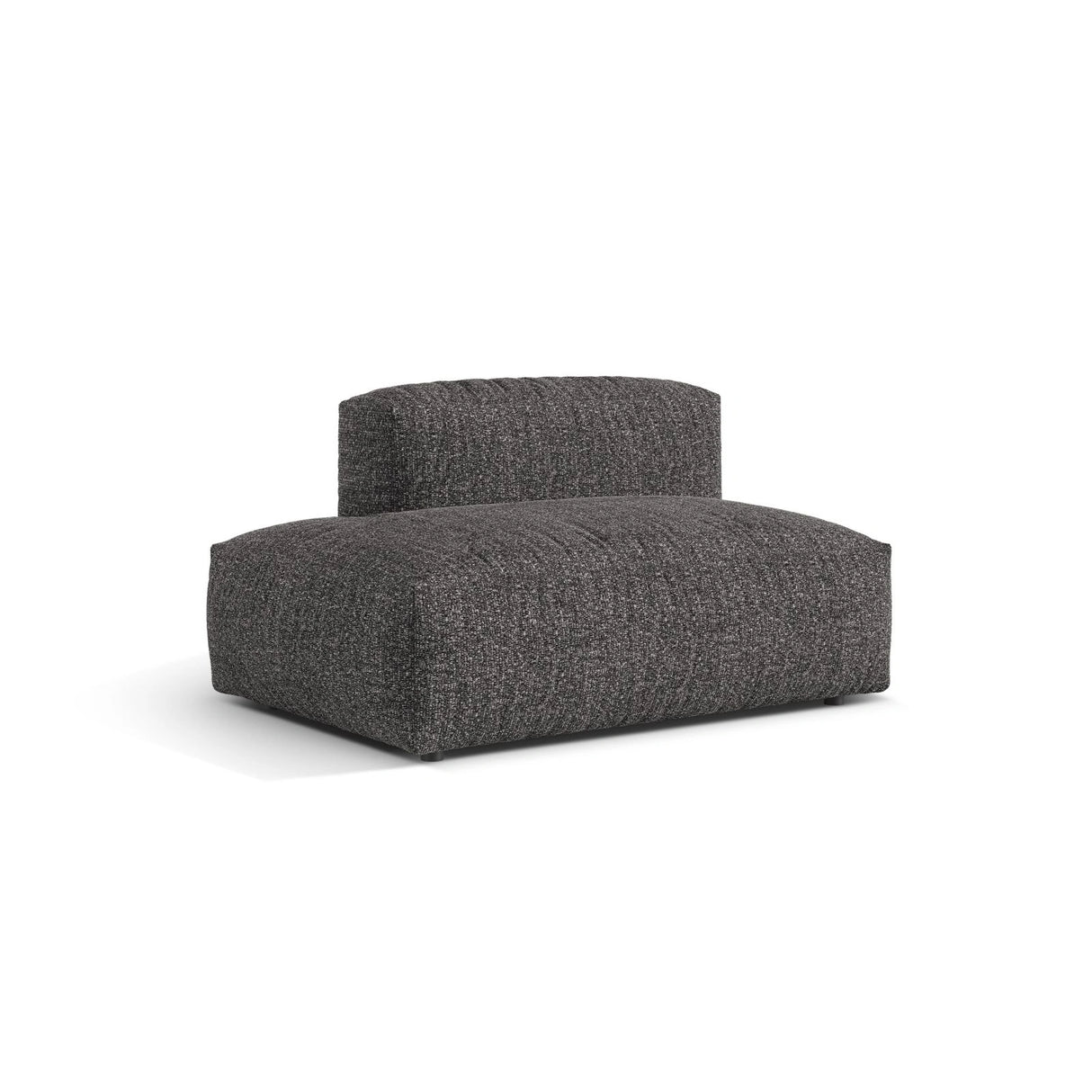 Martina Modulares Sofa Sitzelement, Linke Seite, aus Boucle in Anthrazit (Monet Anthracite), 133x106 cm von Micadoni – Bild 3