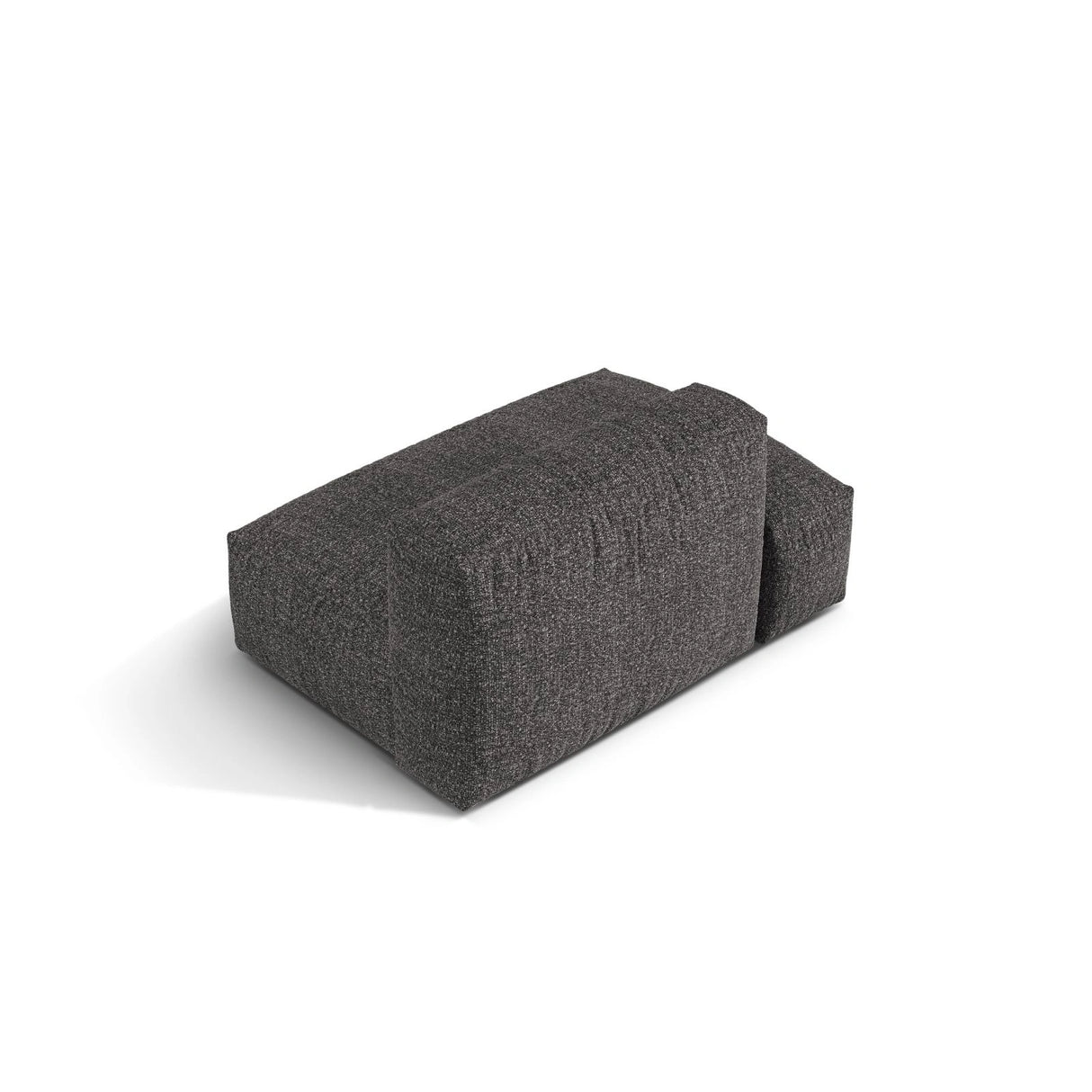 Martina Modulares Sofa Sitzelement, Linke Seite, aus Boucle in Anthrazit (Monet Anthracite), 133x106 cm von Micadoni – Bild 4