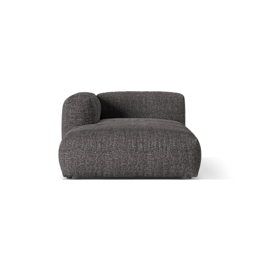 Martina Modulares Sofa Sitzelement, Linke Seite, aus Boucle in Anthrazit (Monet Anthracite), 176x120 cm von Micadoni – Bild 1