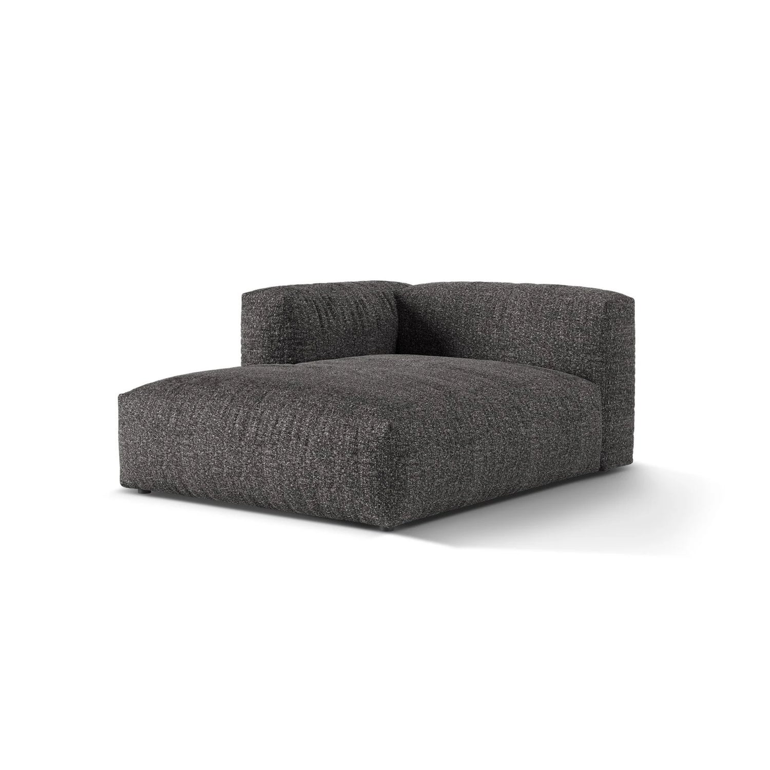 Martina Modulares Sofa Sitzelement, Linke Seite, aus Boucle in Anthrazit (Monet Anthracite), 176x120 cm von Micadoni – Bild 3