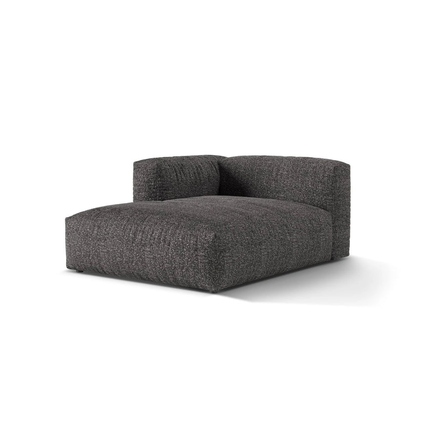 Martina Modulares Sofa Sitzelement, Linke Seite, aus Boucle in Anthrazit (Monet Anthracite), 176x120 cm von Micadoni – Bild 3