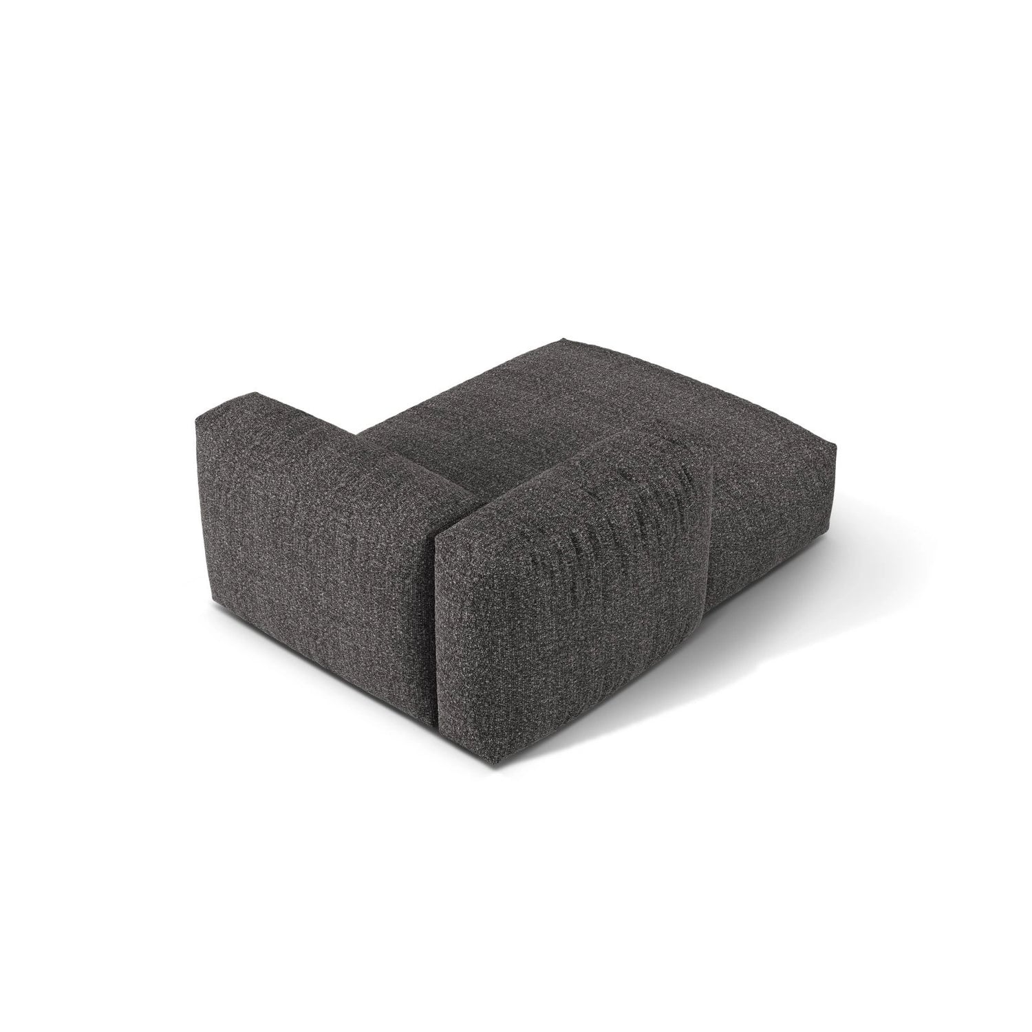 Martina Modulares Sofa Sitzelement, Linke Seite, aus Boucle in Anthrazit (Monet Anthracite), 176x120 cm von Micadoni – Bild 4