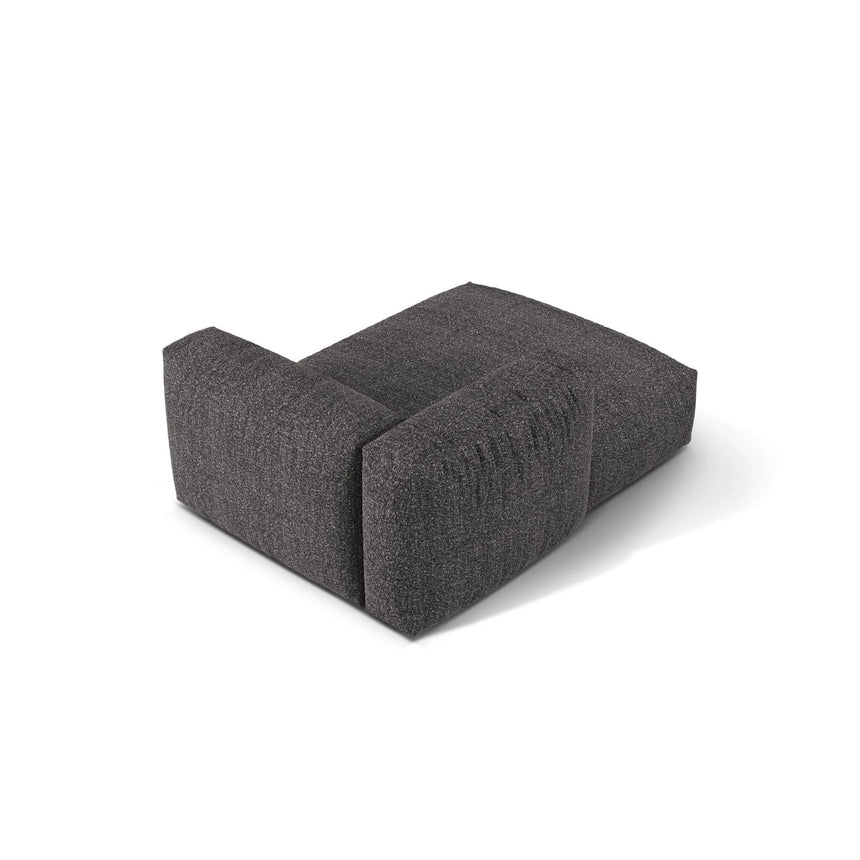 Martina Modulares Sofa Sitzelement, Linke Seite, aus Boucle in Anthrazit (Monet Anthracite), 176x120 cm von Micadoni – Bild 4