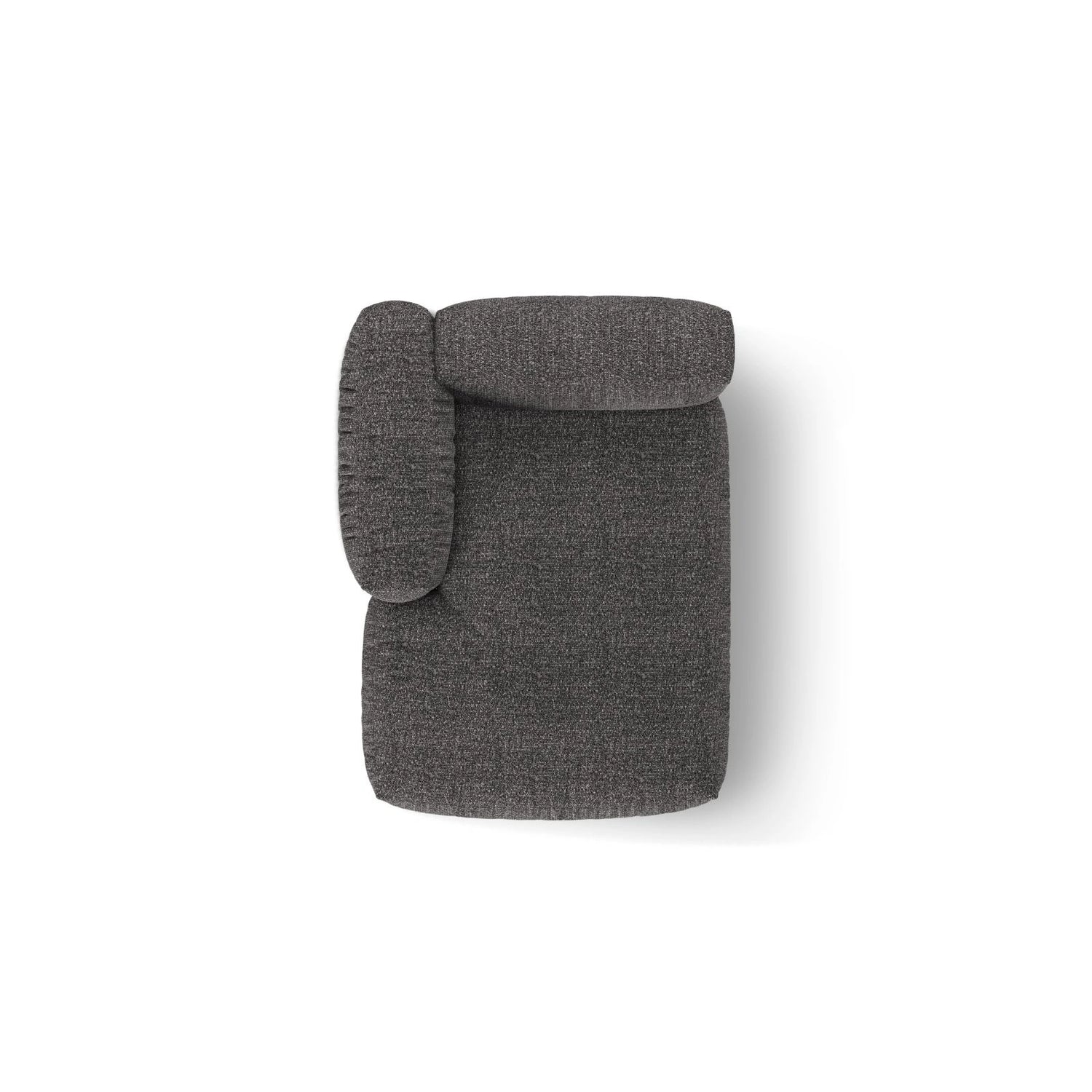Martina Modulares Sofa Sitzelement, Linke Seite, aus Boucle in Anthrazit (Monet Anthracite), 176x120 cm von Micadoni – Bild 5