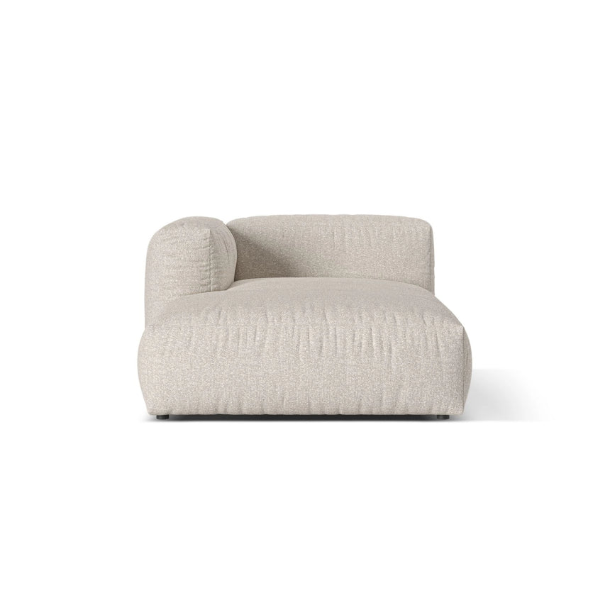 Martina Modulares Sofa Sitzelement, Linke Seite, aus Boucle in Beige (Monet Sand), 176x120 cm von Micadoni – Bild 1