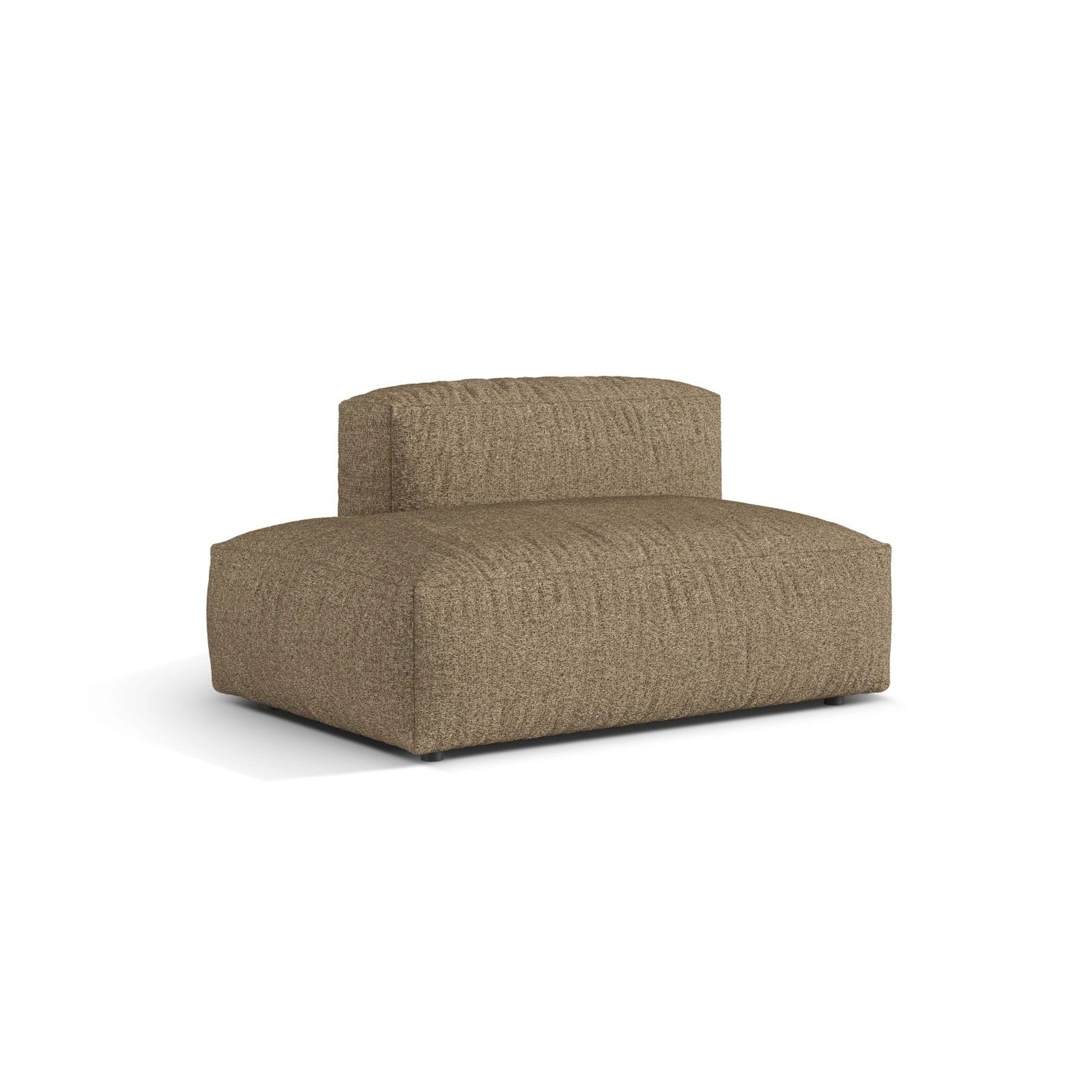 Martina Modulares Sofa Sitzelement, Linke Seite, aus Boucle in Cappuccino (Monet Cappucino), 133x106 cm von Micadoni – Bild 3