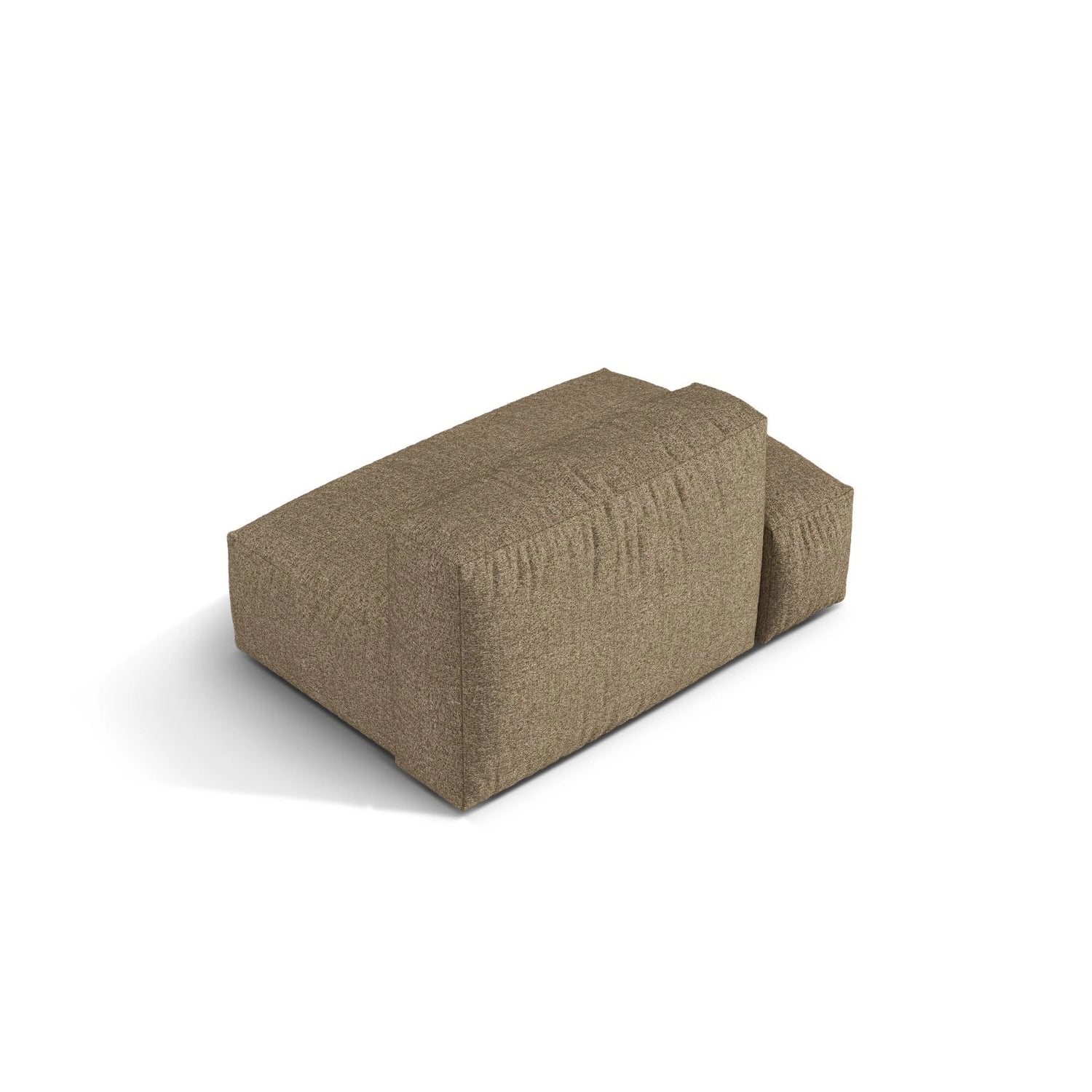 Martina Modulares Sofa Sitzelement, Linke Seite, aus Boucle in Cappuccino (Monet Cappucino), 133x106 cm von Micadoni – Bild 4