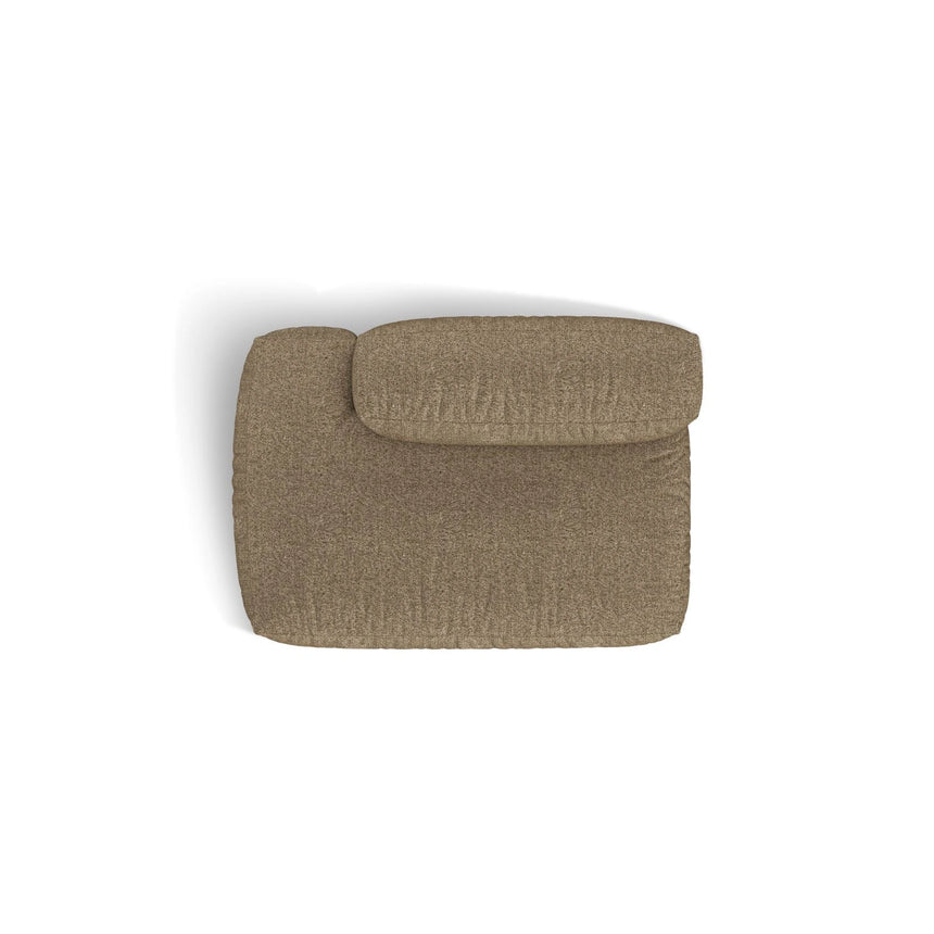 Martina Modulares Sofa Sitzelement, Linke Seite, aus Boucle in Cappuccino (Monet Cappucino), 133x106 cm von Micadoni – Bild 5