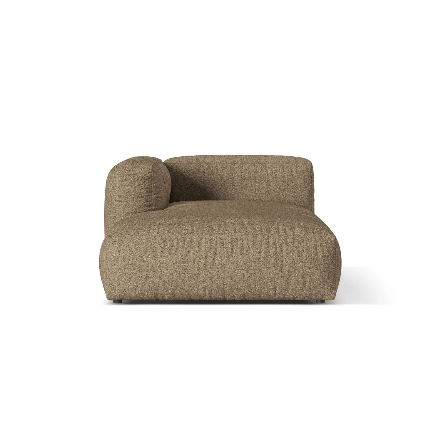 Martina Modulares Sofa Sitzelement, Linke Seite, aus Boucle in Cappuccino (Monet Cappucino), 176x120 cm von Micadoni – Bild 1