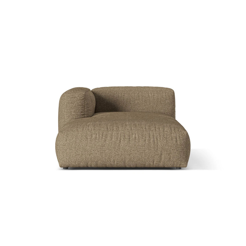 Martina Modulares Sofa Sitzelement, Linke Seite, aus Boucle in Cappuccino (Monet Cappucino), 176x120 cm von Micadoni – Bild 1