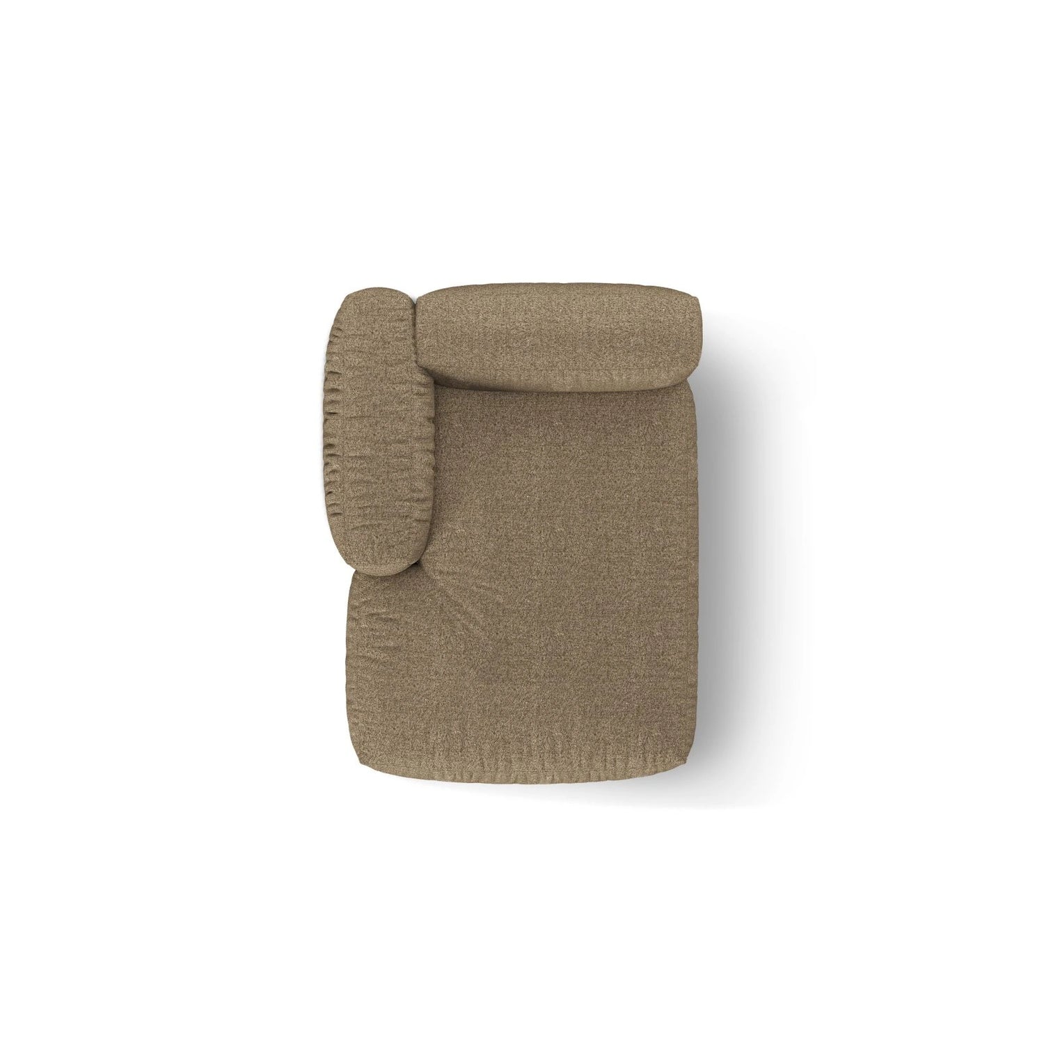 Martina Modulares Sofa Sitzelement, Linke Seite, aus Boucle in Cappuccino (Monet Cappucino), 176x120 cm von Micadoni – Bild 5