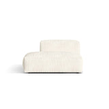 Martina Modulares Sofa Sitzelement, Linke Seite, aus Boucle in Elfenbein (Monet Nata), 133x106 cm von Micadoni – Bild 1