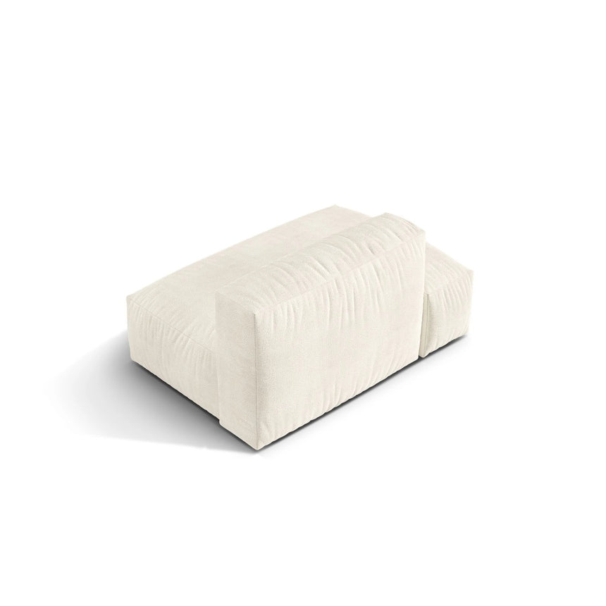 Martina Modulares Sofa Sitzelement, Linke Seite, aus Boucle in Elfenbein (Monet Nata), 133x106 cm von Micadoni – Bild 4