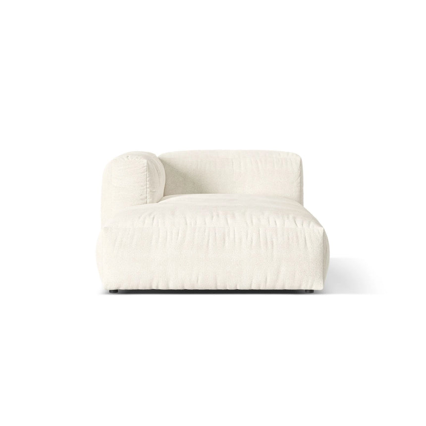 Martina Modulares Sofa Sitzelement, Linke Seite, aus Boucle in Elfenbein (Monet Nata), 176x120 cm von Micadoni – Bild 1
