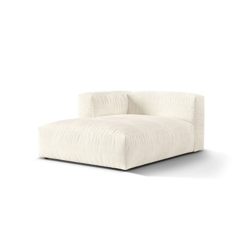 Martina Modulares Sofa Sitzelement, Linke Seite, aus Boucle in Elfenbein (Monet Nata), 176x120 cm von Micadoni – Bild 3