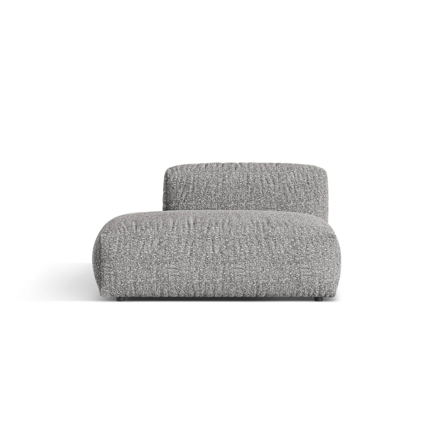 Martina Modulares Sofa Sitzelement, Linke Seite, aus Boucle in Graphit (Monet Graphite), 133x106 cm von Micadoni – Bild 1