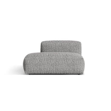 Martina Modulares Sofa Sitzelement, Linke Seite, aus Boucle in Graphit (Monet Graphite), 133x106 cm von Micadoni – Bild 1