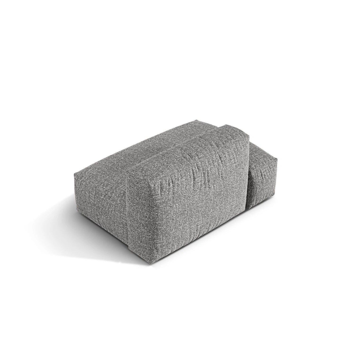 Martina Modulares Sofa Sitzelement, Linke Seite, aus Boucle in Graphit (Monet Graphite), 133x106 cm von Micadoni – Bild 4