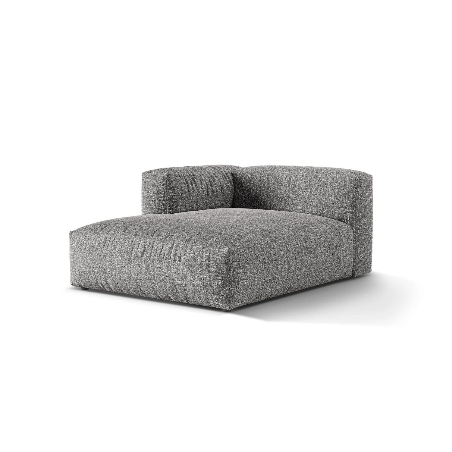 Martina Modulares Sofa Sitzelement, Linke Seite, aus Boucle in Graphit (Monet Graphite), 176x120 cm von Micadoni – Bild 3