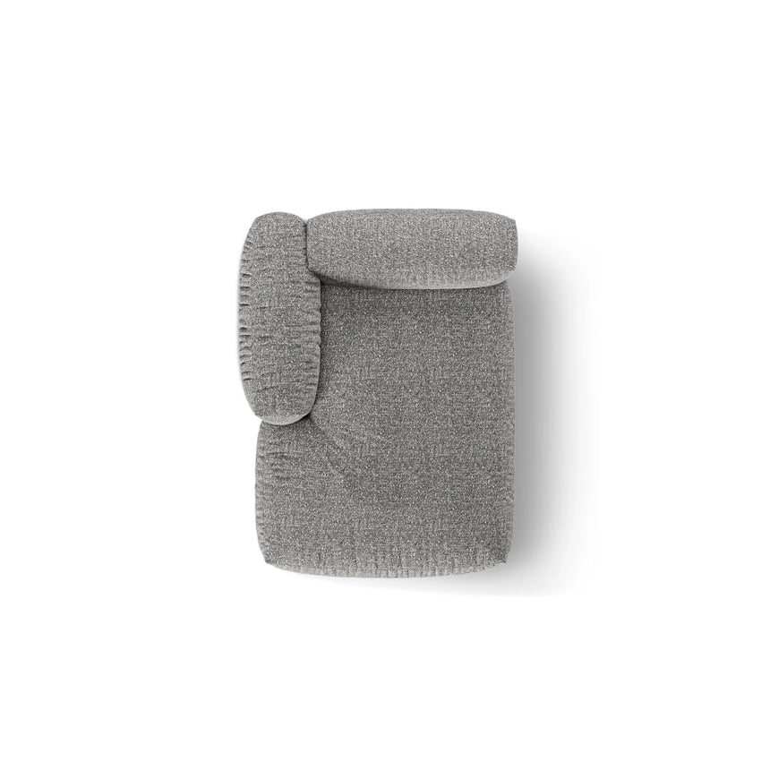 Martina Modulares Sofa Sitzelement, Linke Seite, aus Boucle in Graphit (Monet Graphite), 176x120 cm von Micadoni – Bild 5