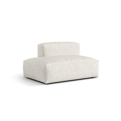 Martina Modulares Sofa Sitzelement, Linke Seite, aus Boucle in Grau Beige meliert (Monet Pearl), 133x106 cm von Micadoni – Bild 3