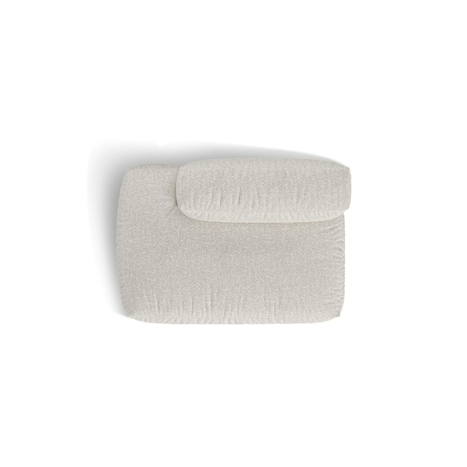 Martina Modulares Sofa Sitzelement, Linke Seite, aus Boucle in Grau Beige meliert (Monet Pearl), 133x106 cm von Micadoni – Bild 5