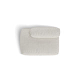 Martina Modulares Sofa Sitzelement, Linke Seite, aus Boucle in Grau Beige meliert (Monet Pearl), 133x106 cm von Micadoni – Bild 5