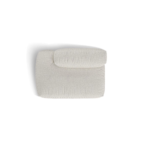 Martina Modulares Sofa Sitzelement, Linke Seite, aus Boucle in Grau Beige meliert (Monet Pearl), 133x106 cm von Micadoni – Bild 5