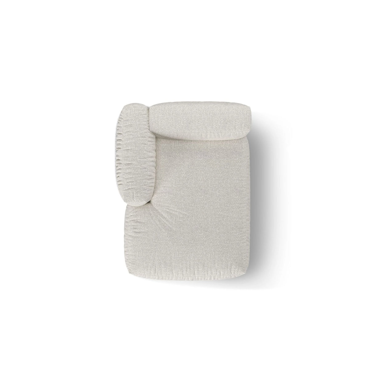 Martina Modulares Sofa Sitzelement, Linke Seite, aus Boucle in Grau Beige meliert (Monet Pearl), 176x120 cm von Micadoni – Bild 5