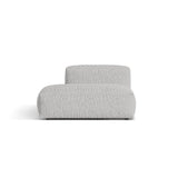 Martina Modulares Sofa Sitzelement, Linke Seite, aus Boucle in Silber (Monet Silver), 133x106 cm von Micadoni – Bild 1