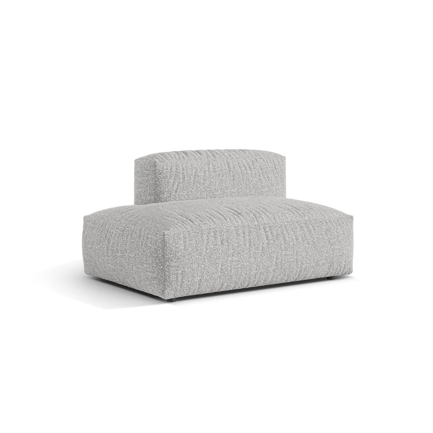 Martina Modulares Sofa Sitzelement, Linke Seite, aus Boucle in Silber (Monet Silver), 133x106 cm von Micadoni – Bild 3