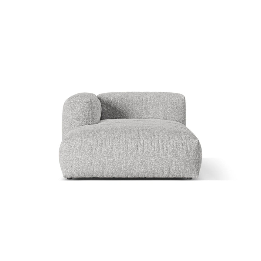 Martina Modulares Sofa Sitzelement, Linke Seite, aus Boucle in Silber (Monet Silver), 176x120 cm von Micadoni – Bild 1
