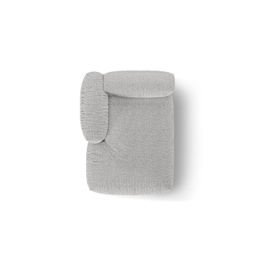 Martina Modulares Sofa Sitzelement, Linke Seite, aus Boucle in Silber (Monet Silver), 176x120 cm von Micadoni – Bild 5