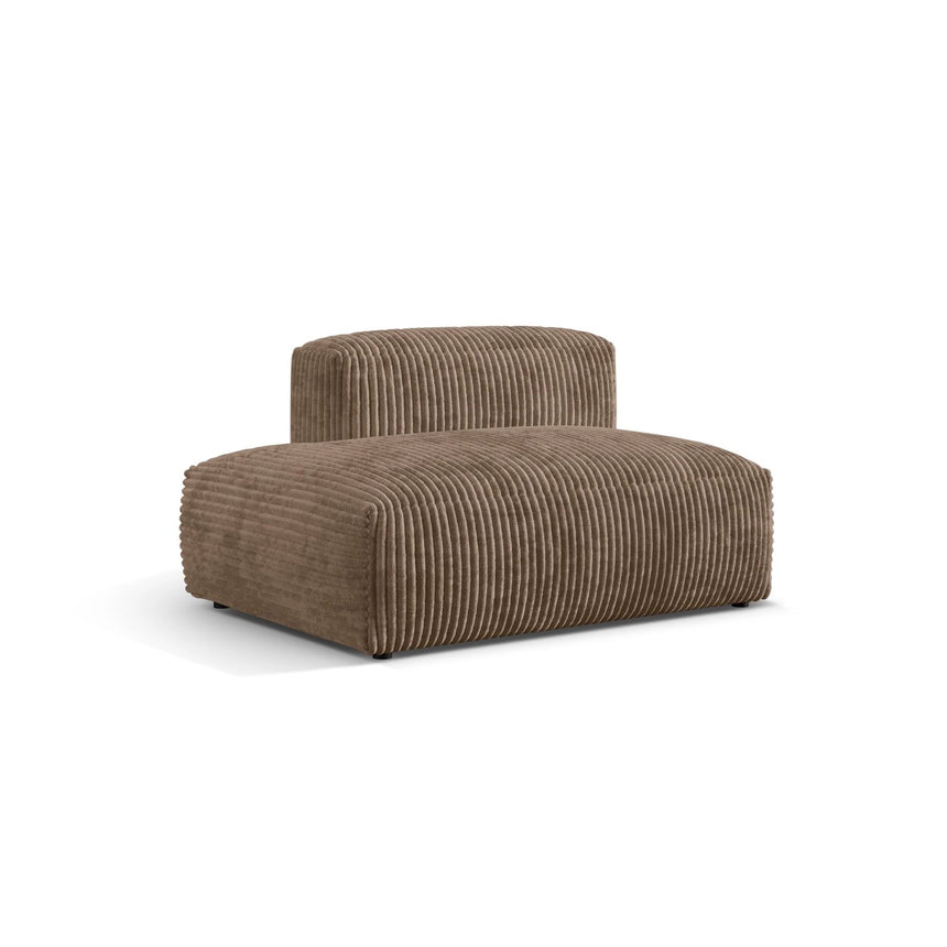 Martina Modulares Sofa Sitzelement, Linke Seite, aus Cord in Acorn (Tilia 17), 133x106 cm von Micadoni – Bild 3