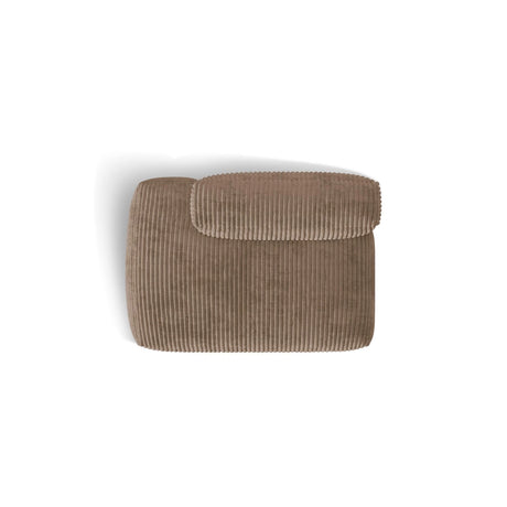 Martina Modulares Sofa Sitzelement, Linke Seite, aus Cord in Acorn (Tilia 17), 133x106 cm von Micadoni – Bild 5