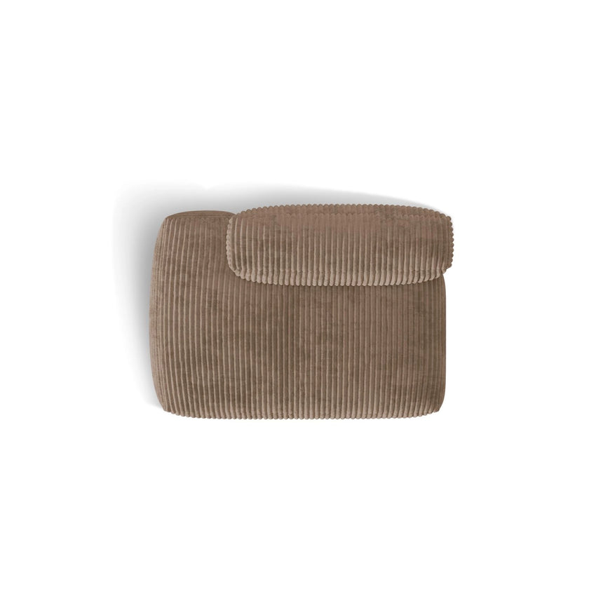 Martina Modulares Sofa Sitzelement, Linke Seite, aus Cord in Acorn (Tilia 17), 133x106 cm von Micadoni – Bild 5