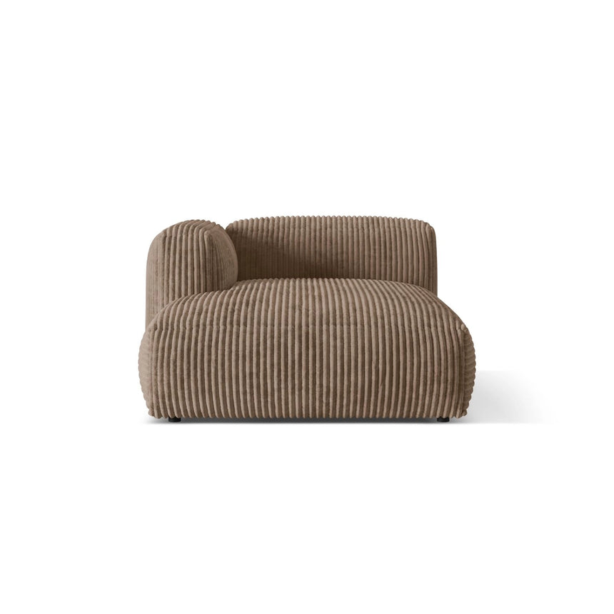 Martina Modulares Sofa Sitzelement, Linke Seite, aus Cord in Acorn (Tilia 17), 176x120 cm von Micadoni – Bild 1