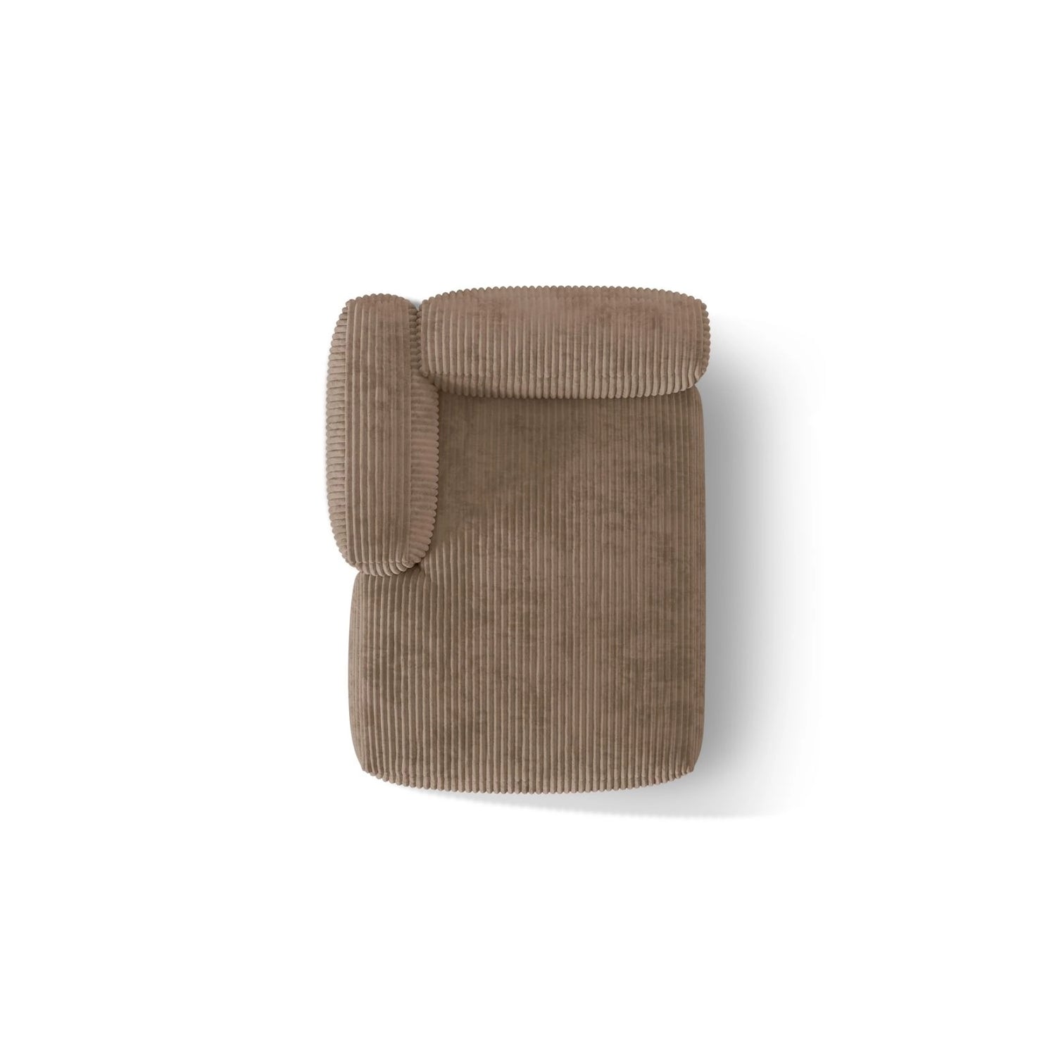 Martina Modulares Sofa Sitzelement, Linke Seite, aus Cord in Acorn (Tilia 17), 176x120 cm von Micadoni – Bild 5