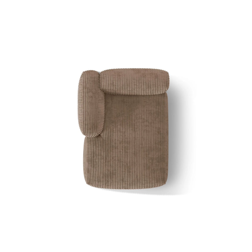 Martina Modulares Sofa Sitzelement, Linke Seite, aus Cord in Acorn (Tilia 17), 176x120 cm von Micadoni – Bild 5