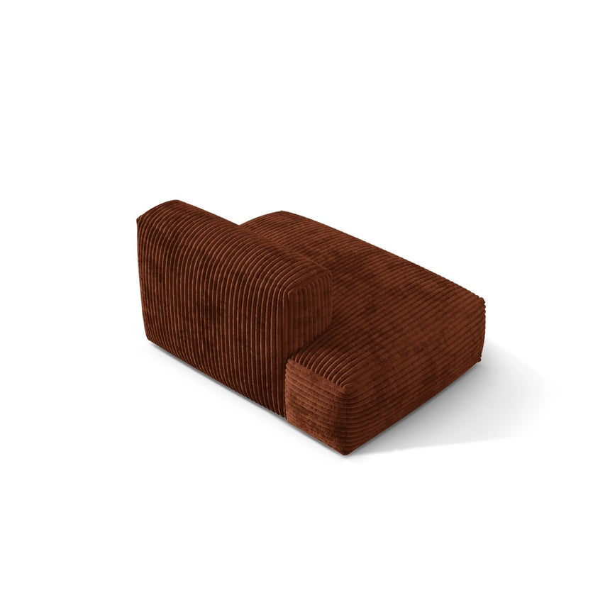 Martina Modulares Sofa Sitzelement, Linke Seite, aus Cord in Brick (Tilia 52), 133x106 cm von Micadoni – Bild 4