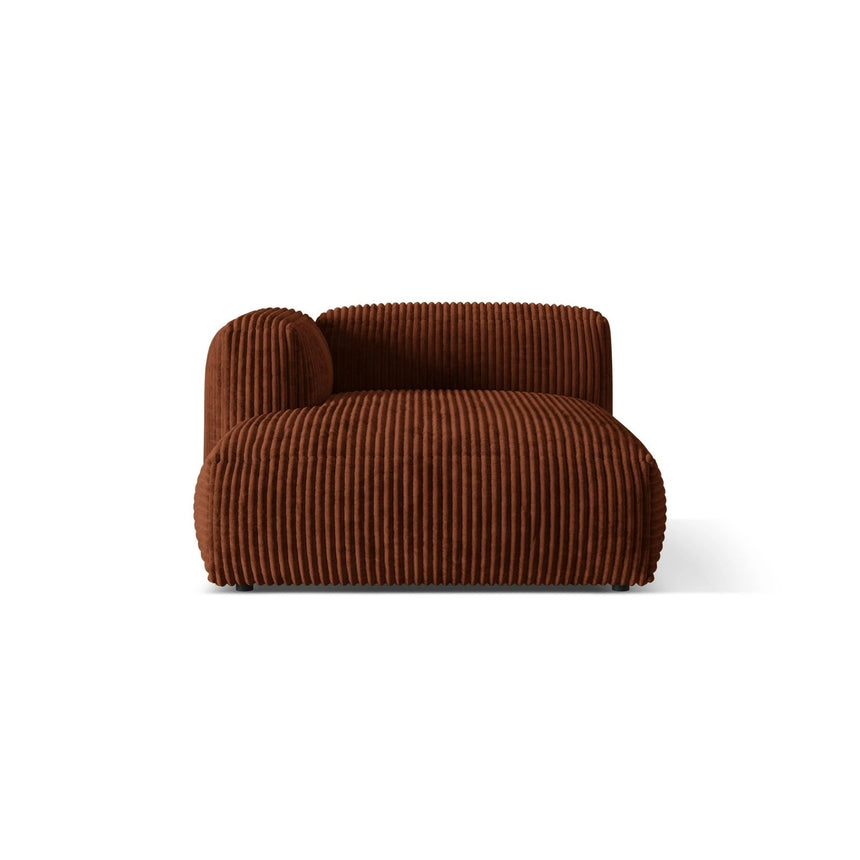 Martina Modulares Sofa Sitzelement, Linke Seite, aus Cord in Brick (Tilia 52), 176x120 cm von Micadoni – Bild 1