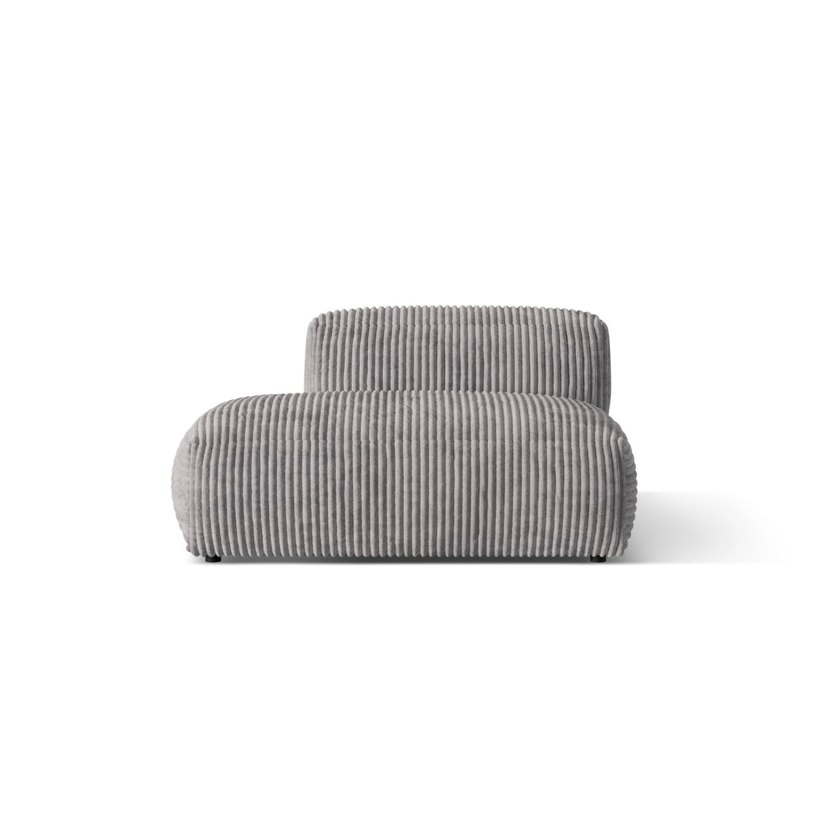 Martina Modulares Sofa Sitzelement, Linke Seite, aus Cord in Hellgrau (Tilia 86), 133x106 cm von Micadoni – Bild 1