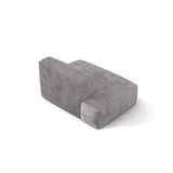 Martina Modulares Sofa Sitzelement, Linke Seite, aus Cord in Hellgrau (Tilia 86), 133x106 cm von Micadoni – Bild 4