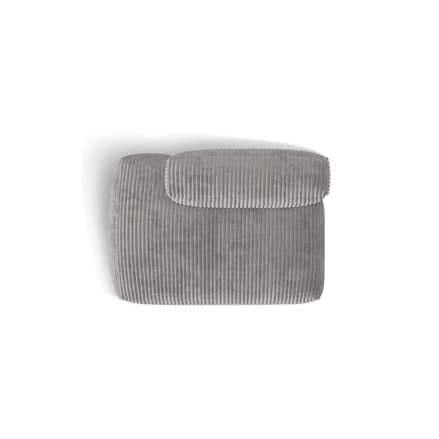Martina Modulares Sofa Sitzelement, Linke Seite, aus Cord in Hellgrau (Tilia 86), 133x106 cm von Micadoni – Bild 5