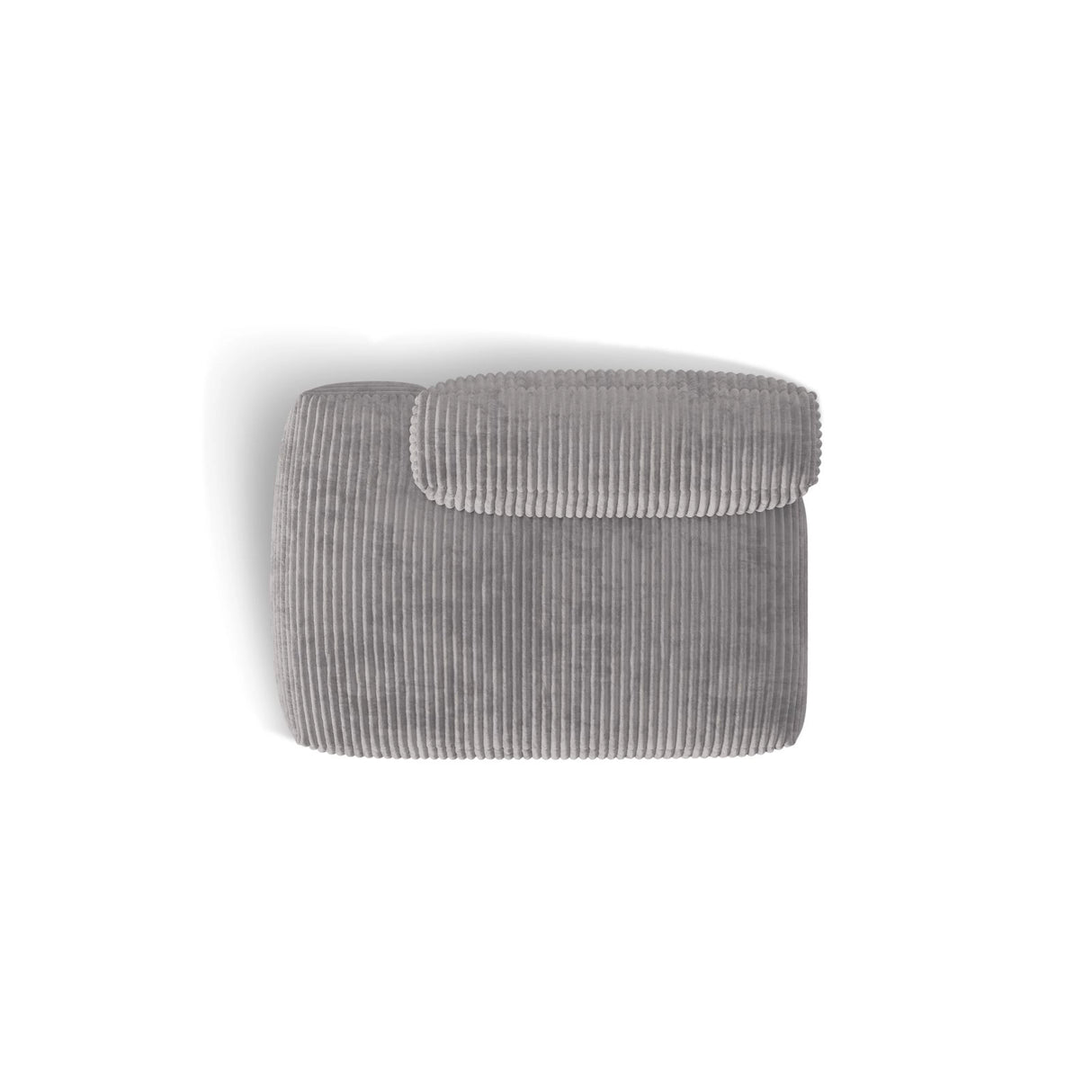 Martina Modulares Sofa Sitzelement, Linke Seite, aus Cord in Hellgrau (Tilia 86), 133x106 cm von Micadoni – Bild 5