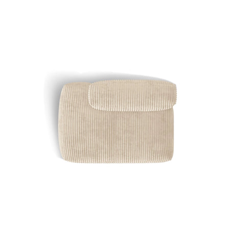 Martina Modulares Sofa Sitzelement, Linke Seite, aus Cord in Leichtes Beige (Tilia 03), 133x106 cm von Micadoni – Bild 5