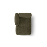 Martina Modulares Sofa Sitzelement, Linke Seite, aus Cord in Moosgrün (Tilia 37), 176x120 cm von Micadoni – Bild 5