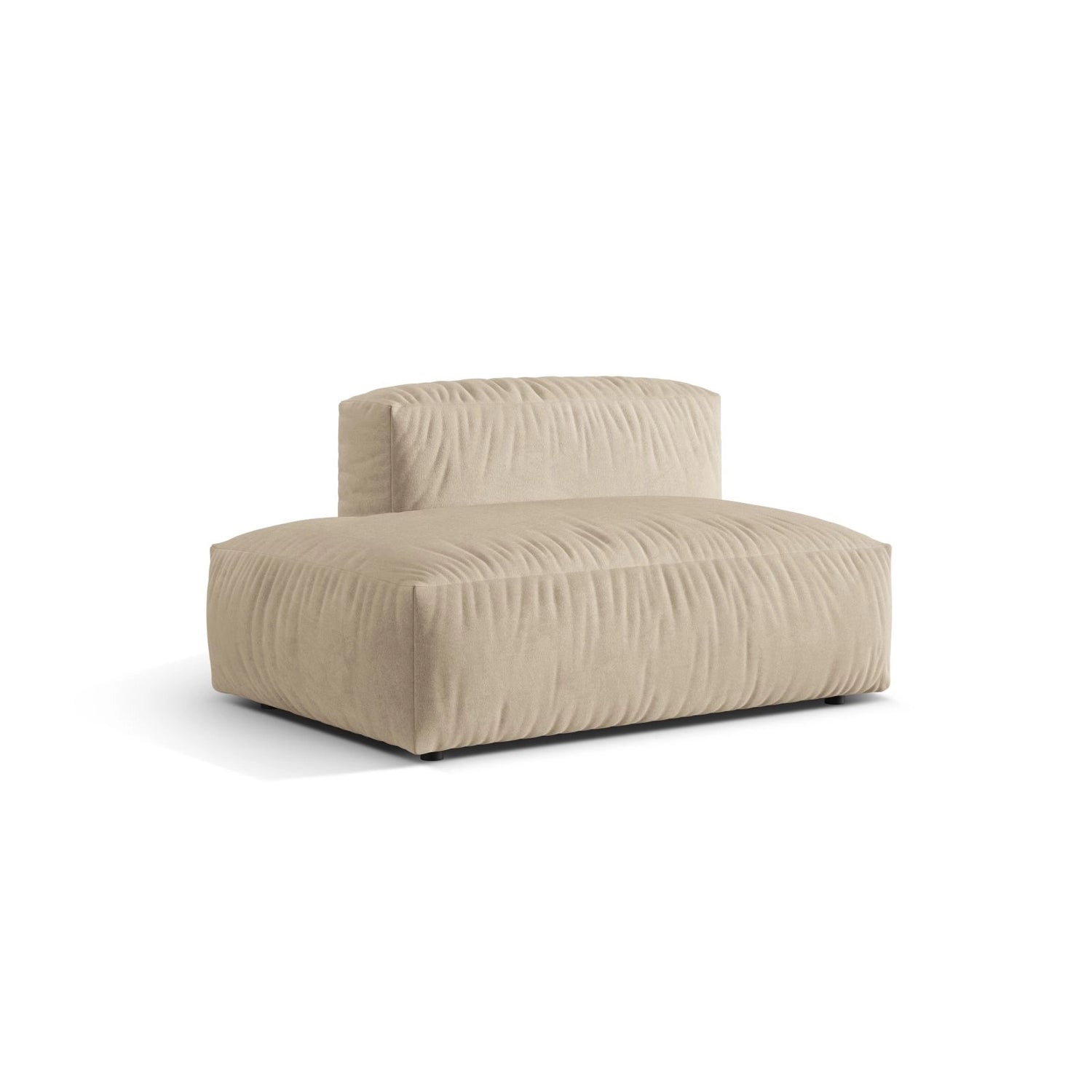 Martina Modulares Sofa Sitzelement, Linke Seite, aus Samt, Cord, Boucle oder Strukturstoff, 133x106 cm von Micadoni – Bild 3